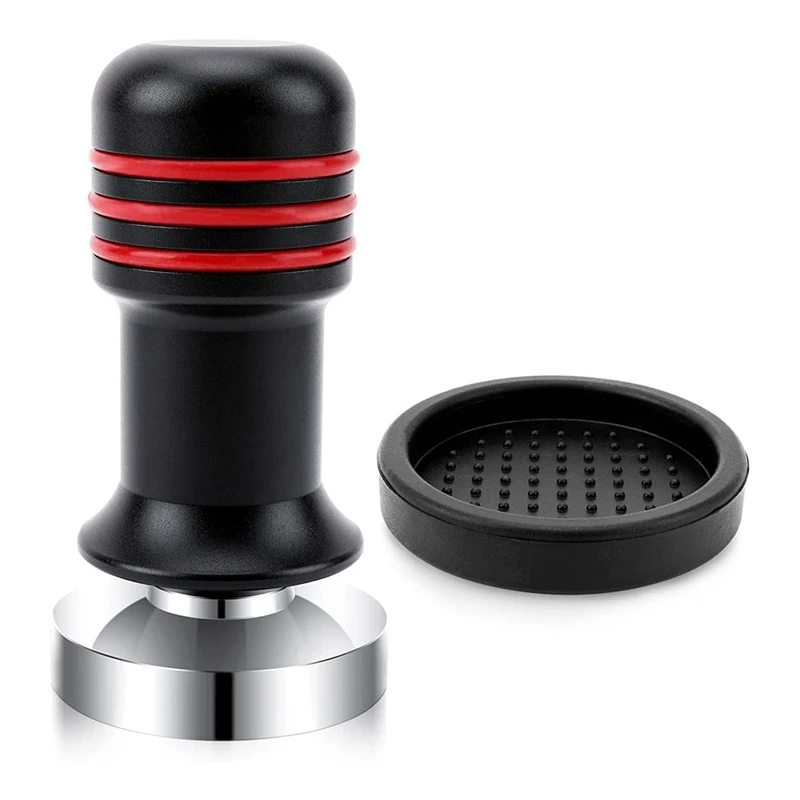

51Mm Espresso Tamper With Mat, Espresso Tamper With Spring Loaded Flat Base,For Barista Espresso Machines Accessory