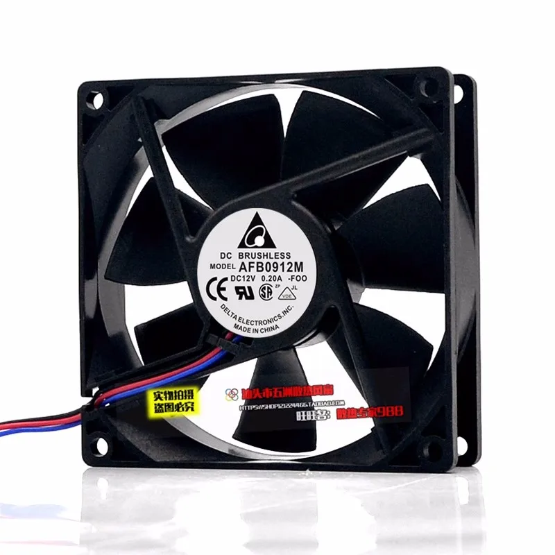 Новый вентилятор охлаждения ЦП для Delta AFB0912M 12 в 0,2 а 2-проводной 9 см кулер с большим объемом воздуха 90*90*25