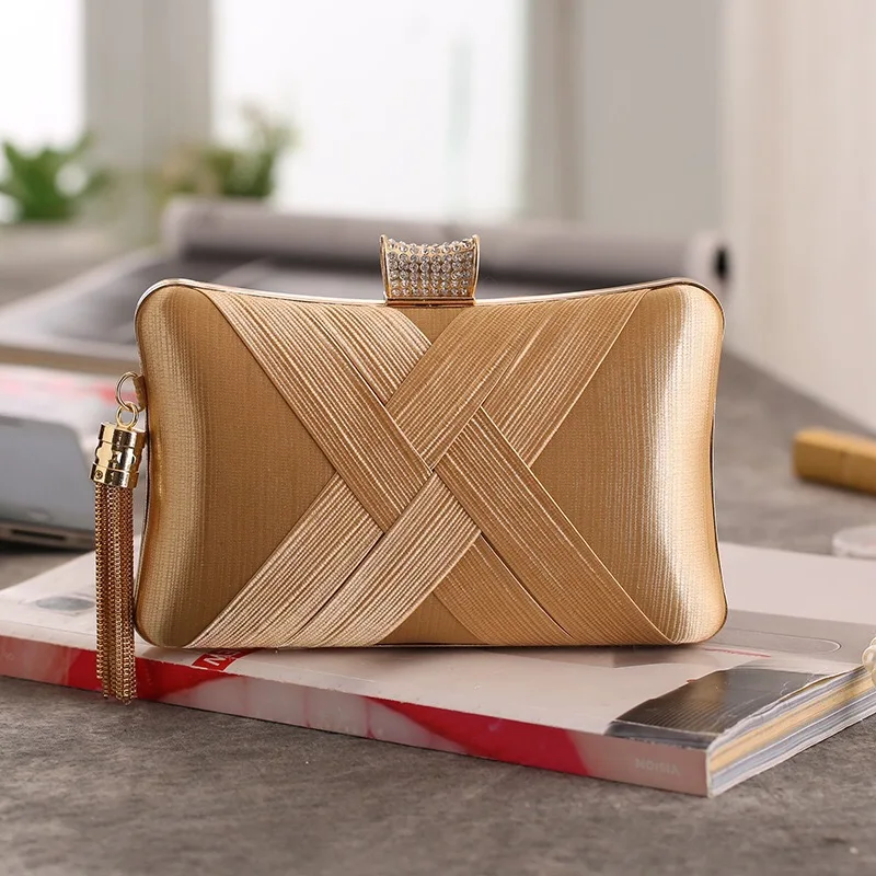 

Gold Clutch Purse Stylish Design Ladies Small Party Bag Woman Dark Green Wedding Evening Dress Bags Golden Clutches for Women