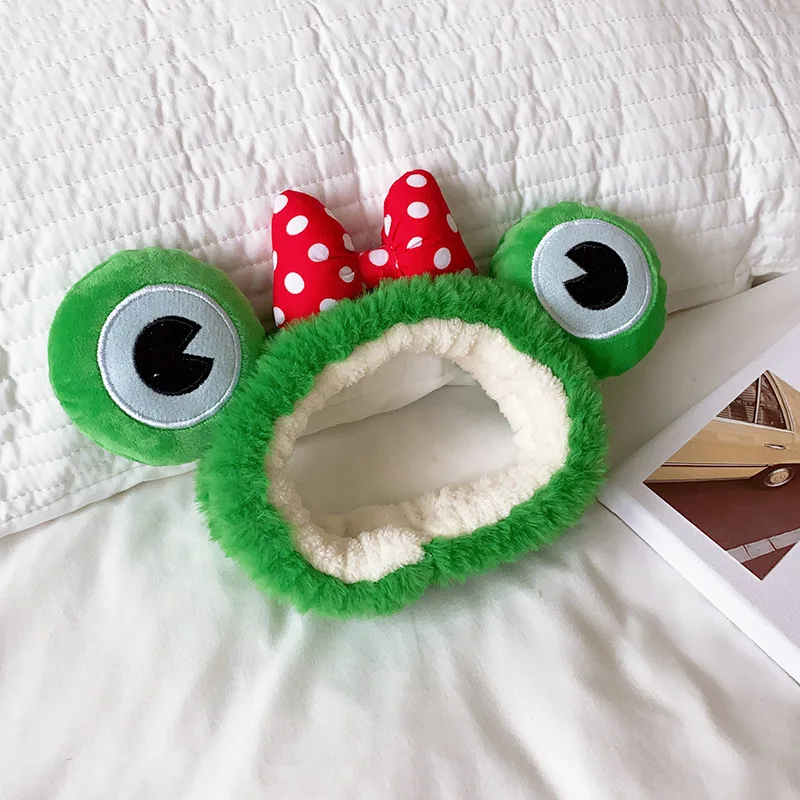 Женский ободок лягушка забавная мягкая повязка на голову для ухода за кожей