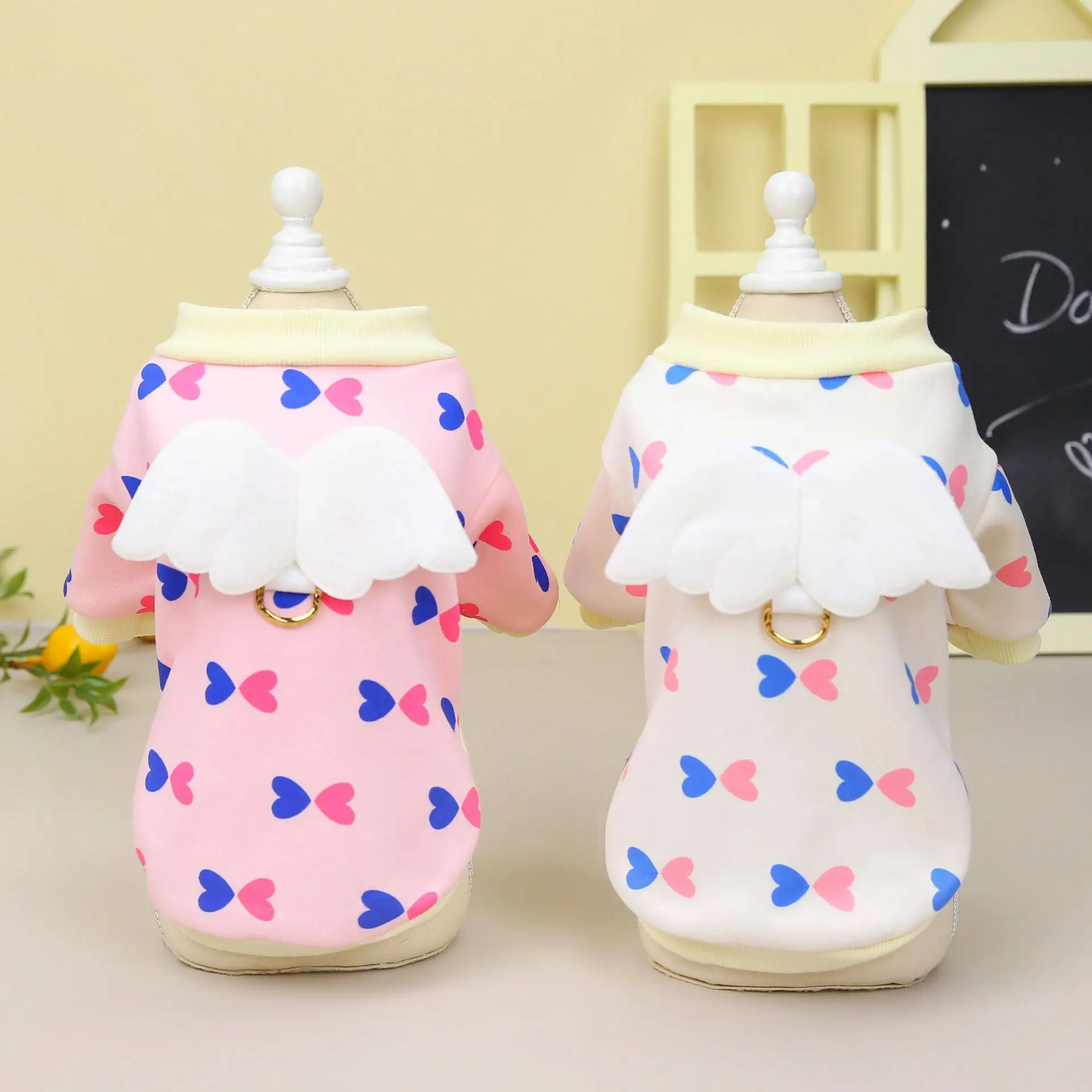 

Pet Sweater Autumn Winter Cute Angel Wings Small Dog Cat Pullover Pomeranian Sweet Harness Kitten Puppy Coat Schnauzer Chihuahua