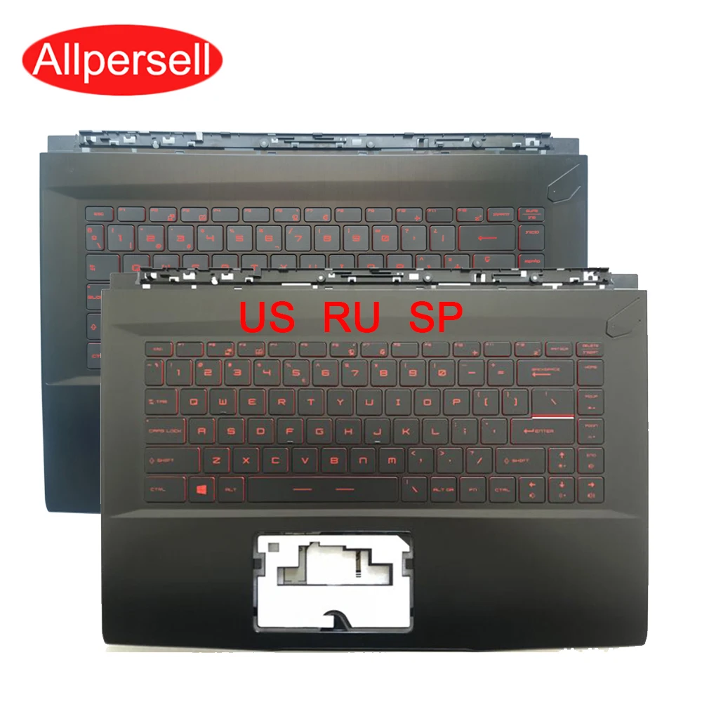 Клавиатура с верхней крышкой для ноутбука MSI GF63 8RC 8RD MS-16R1 16R3 16R4 Клавиатура с верхней крышкой для ноутбука MSI GF63 8RC 8RD MS-16R1 16R3 16R4
