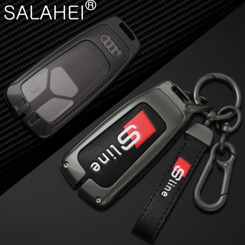 

Zinc Alloy Car Key Case Cover Shell Holder Protector For Audi Sline A4 B9 A5 A6 8S 8W Q5 Q7 4M S4 S5 S7 TT TTS TFSI RS Accessory