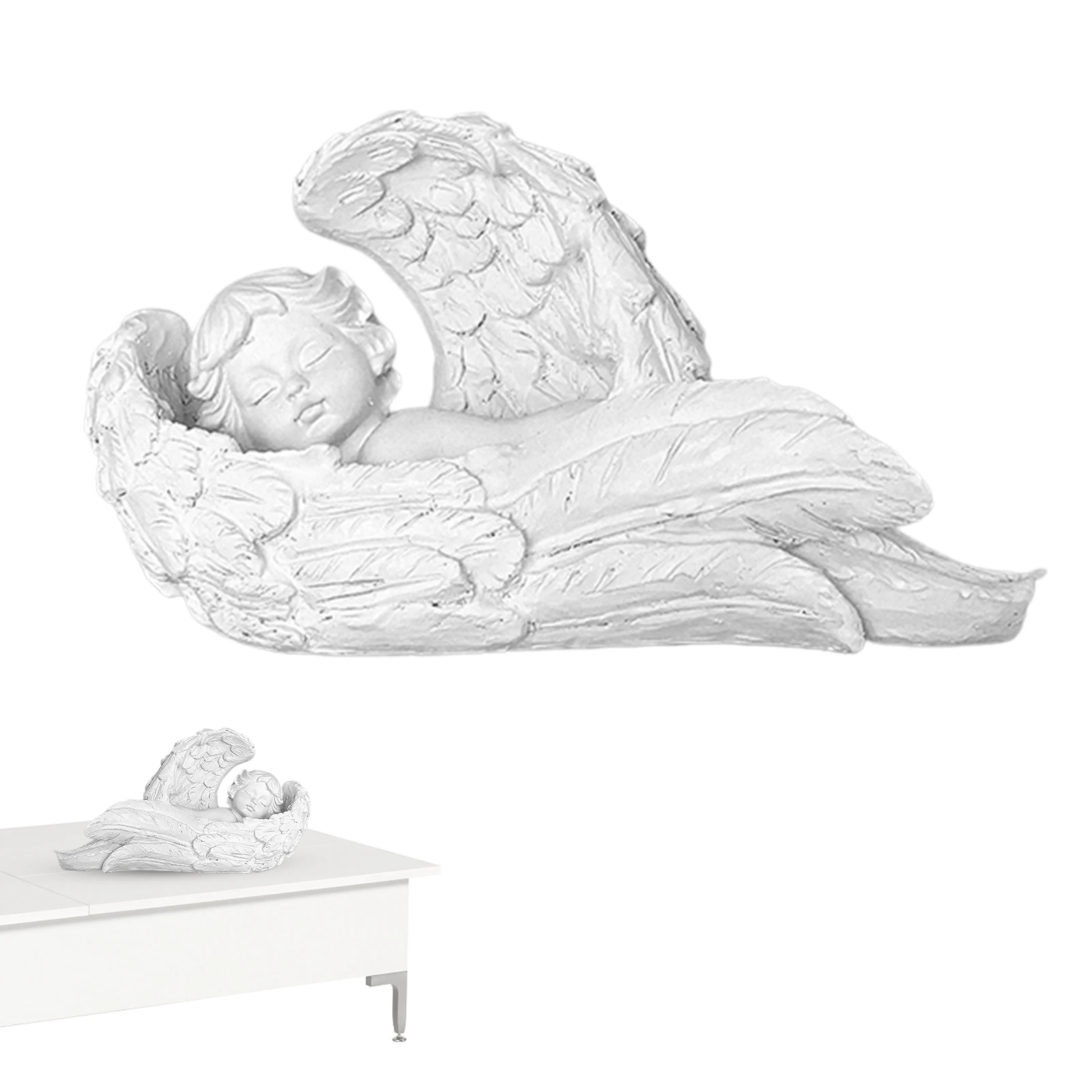 

Angel Statue Winged Angel Sculpture Little Angel Memorial Collection Resin Adorable Cherubs Angels Statues Figurine Guardian