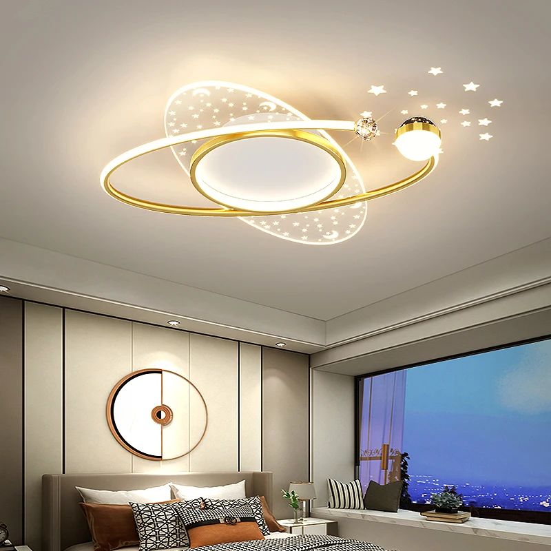 Цена Современная Золотая черная круглая светодиодная люстра для спальни, гостиной, кухни, кабинета, простая потолочная лампа, домашние осветите...