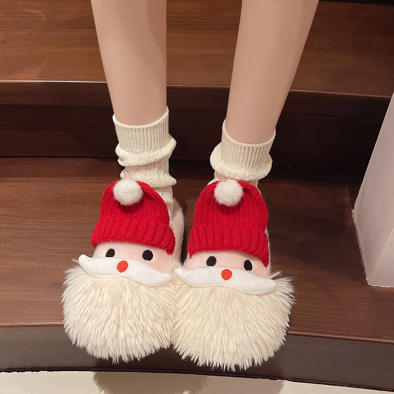 Бархатные теплые водонепроницаемые тапочки с толстой подошвой Baotou модные