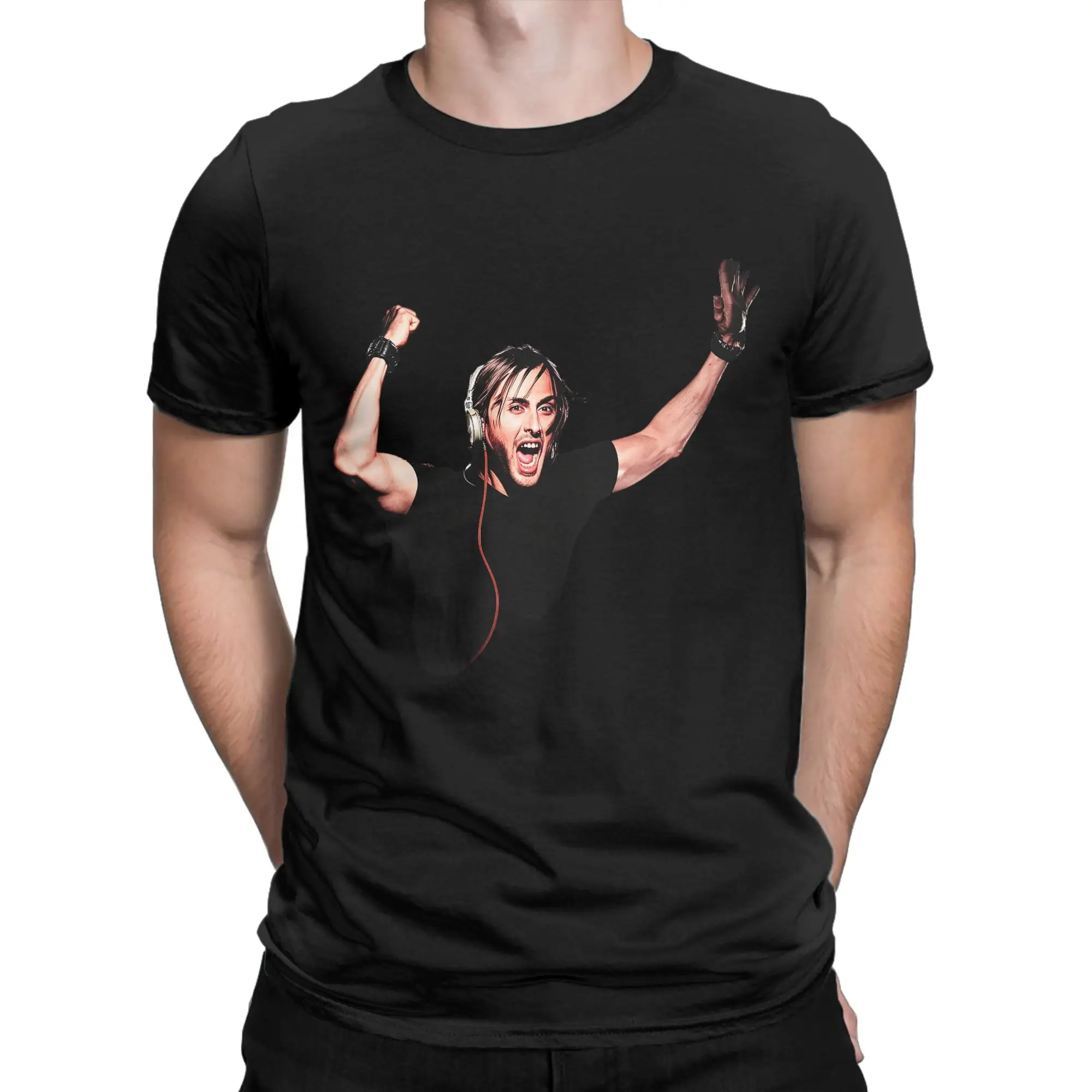 Фото Футболка оверсайз Davids Guettas Dj Mag Number Top Face, 100% хлопок, модная футболка для мужчин, летняя одежда №1