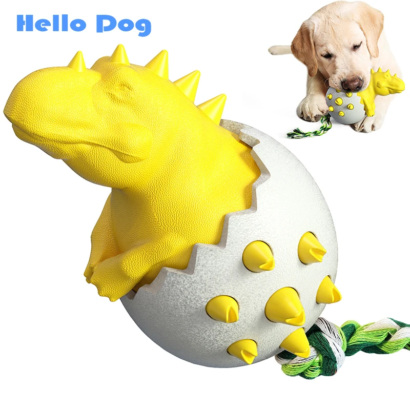 

Dog Toothbrush Molar Stick Pet Bite-Resistant Interactive Puzzle Cleaning Teeth Fun Boring Artifact Spherical Dinosaur Egg Toy