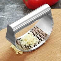 304 stainless steel garlic press curved garlic grinding slicer chopper multi function manual garlic presses cooking gadgets tool