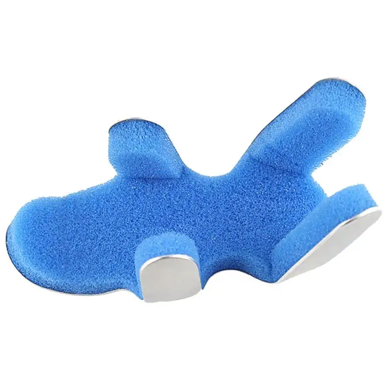 

Регулируемая пластичная губка для фиксации пальцев, дышащий реабилитационный рукав для пальцев, синий