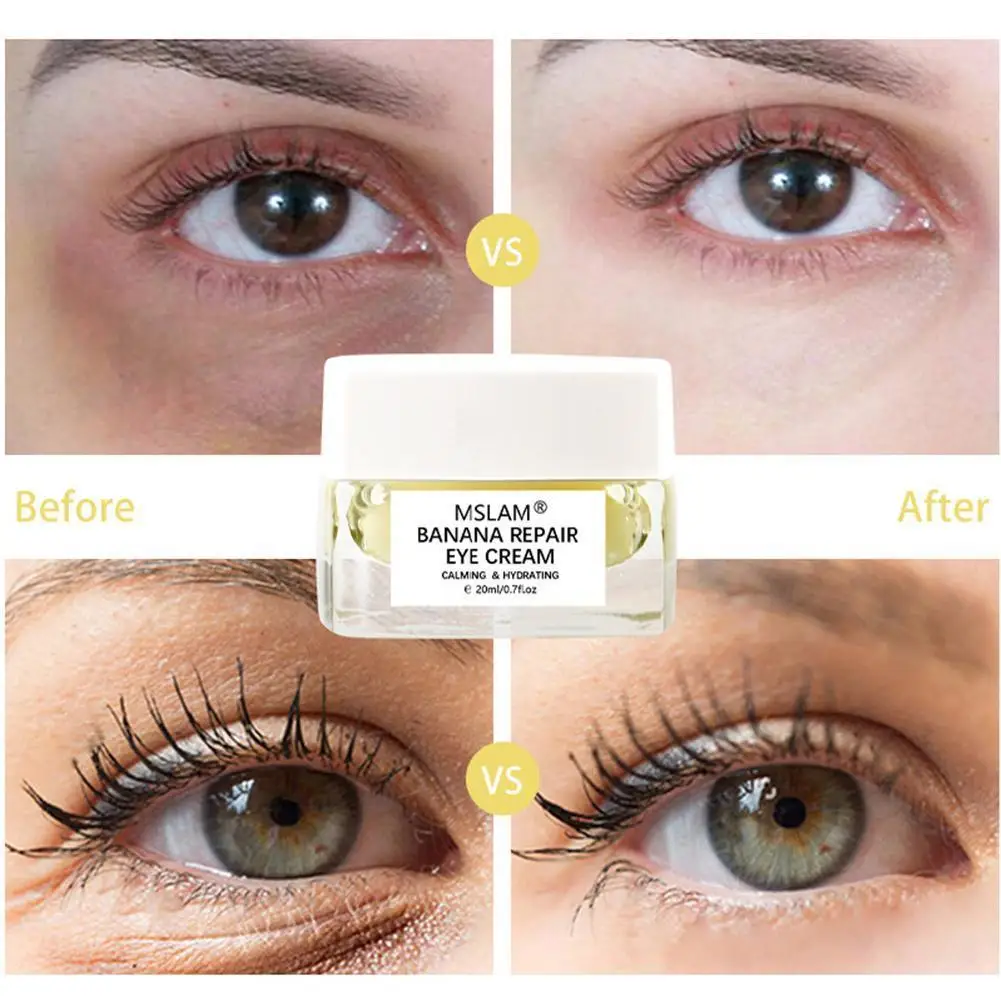

20g Banana Eye Cream Remove Dark Circles Fine Lines Eye Bags Anti-Wrinkle Anti Aging Anti-Puffiness Moisturizing Eyes Care Serum