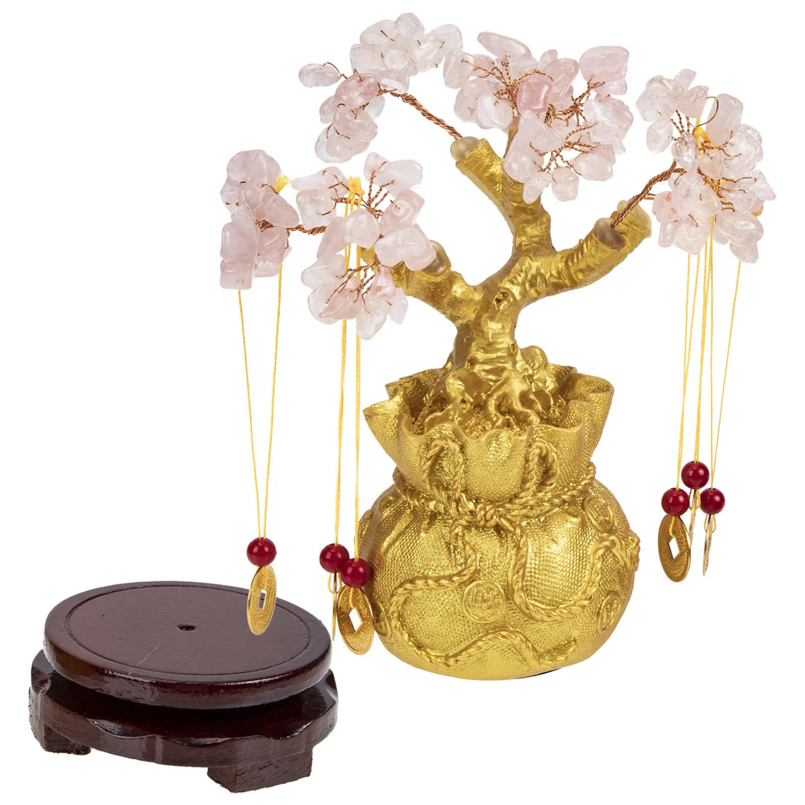 

Tree Money Crystal Bonsai Shui Feng Decor Fortune Room Luck Danish Good Pastel Gemstonestatue Prosperity Wealth Stone Ornament