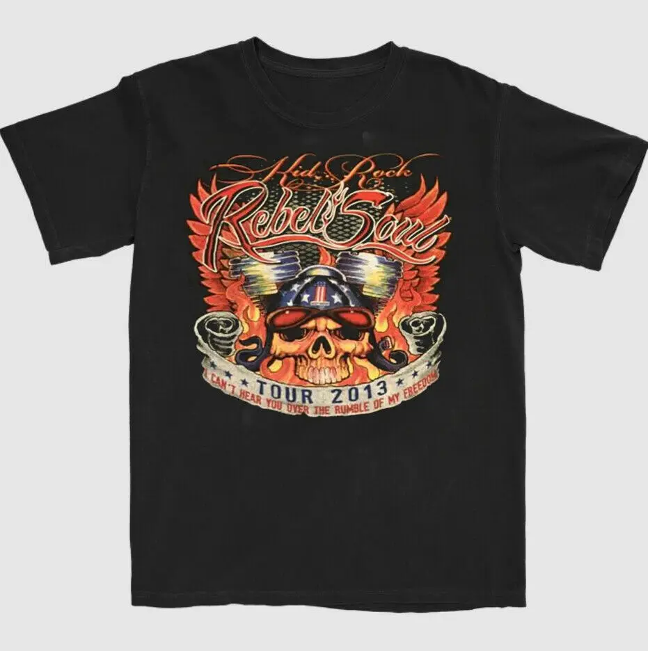 

Kid Rock Rebel Soul Tour 2013 Tshirt Short Sleeve 100% Cotton Heavy