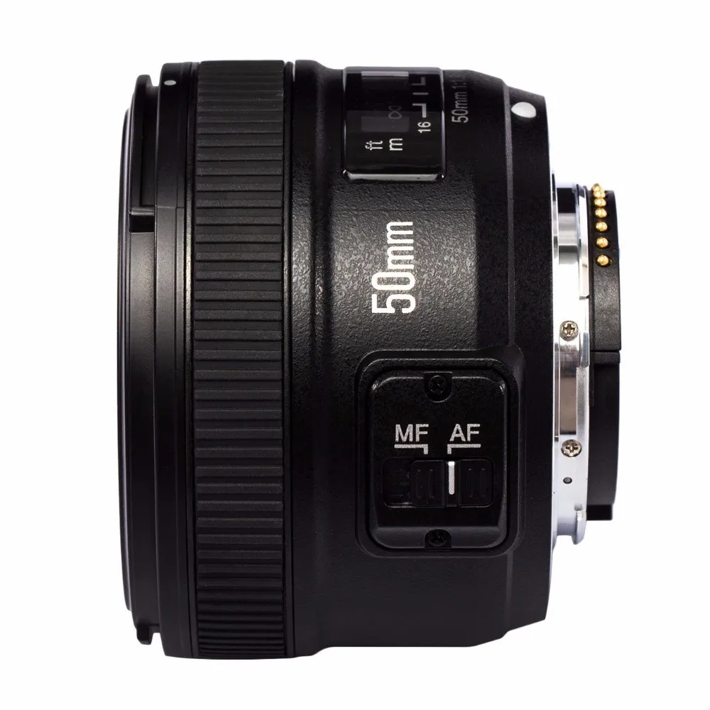 Объектив Yongnuo YN 50 мм F1.8 AF с большой диафрагмой и автофокусом для камеры Nikon DSLR