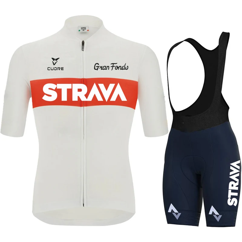 

STRAVA New 2022 Team Cycling Jerseys Wear Cycling Clothes Quick-dry Bib 19D Gel Sets Wear Ropa Ciclismo Uniformes Maillot Sport