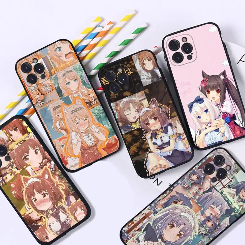 

Nekopara Phone Case For iPhone 14 11 12 13 Mini Pro XS Max Cover 6 7 8 Plus X XR SE 2020 Funda Shell