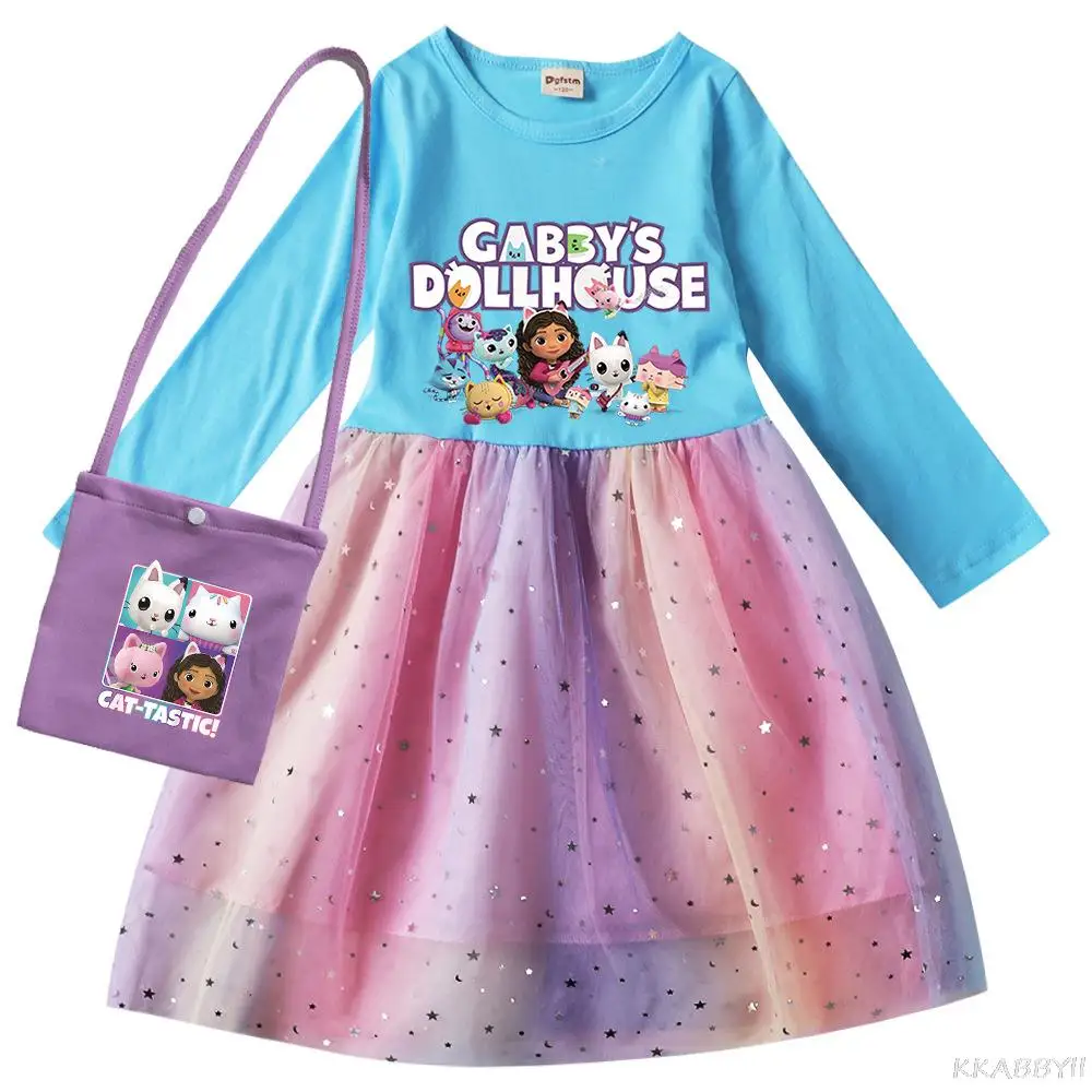 Женское платье для кукольного домика с длинным рукавом |