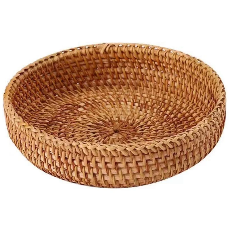 

Семейный поднос для фруктов в гостиную, круглый поднос для закусок, корзина для хлеба, креативная настольная корзина для хранения