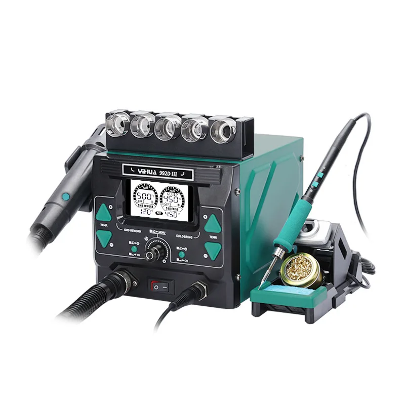YI HUA-992D III Мощный сварочный стол два в одном с термофена Миниатюрный прецизионный