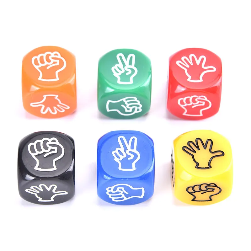 

2Pcs Funny Dice Board Games Toy Creative Finger Guessing Game Dice Rock Paper Scissors Game Scissors Stone Family Party Supplies