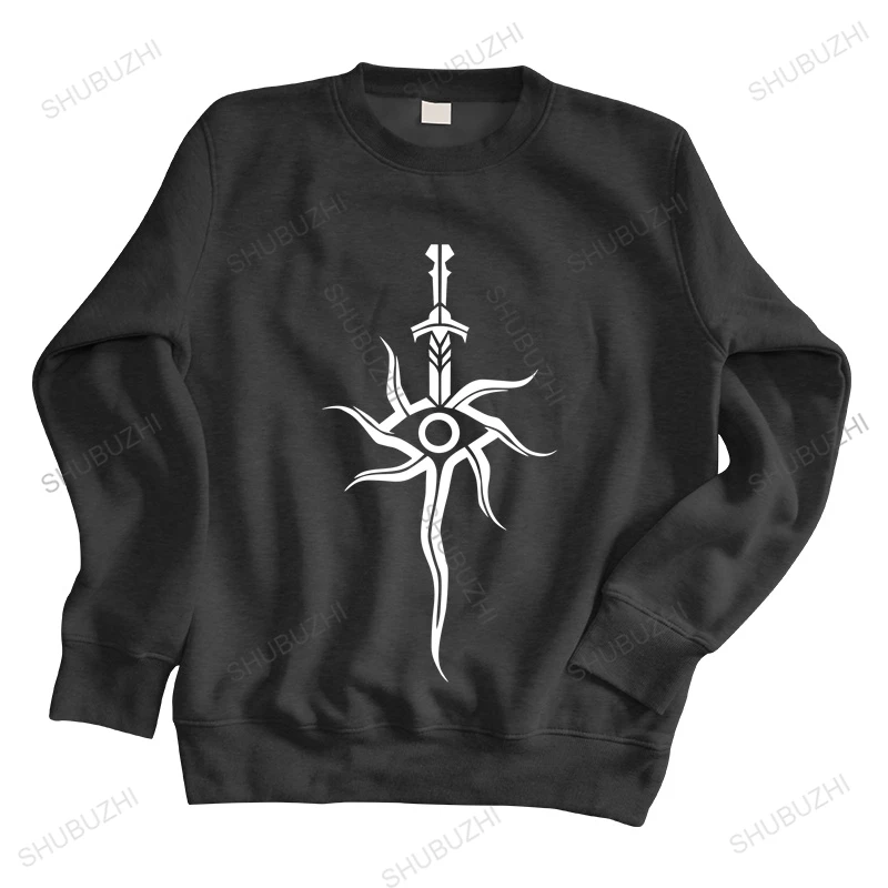 

men autumn sweatshirt black hoody Dragon Age Inquisition Symbol Hip Hop Fishbone Printed brand spring hoodie