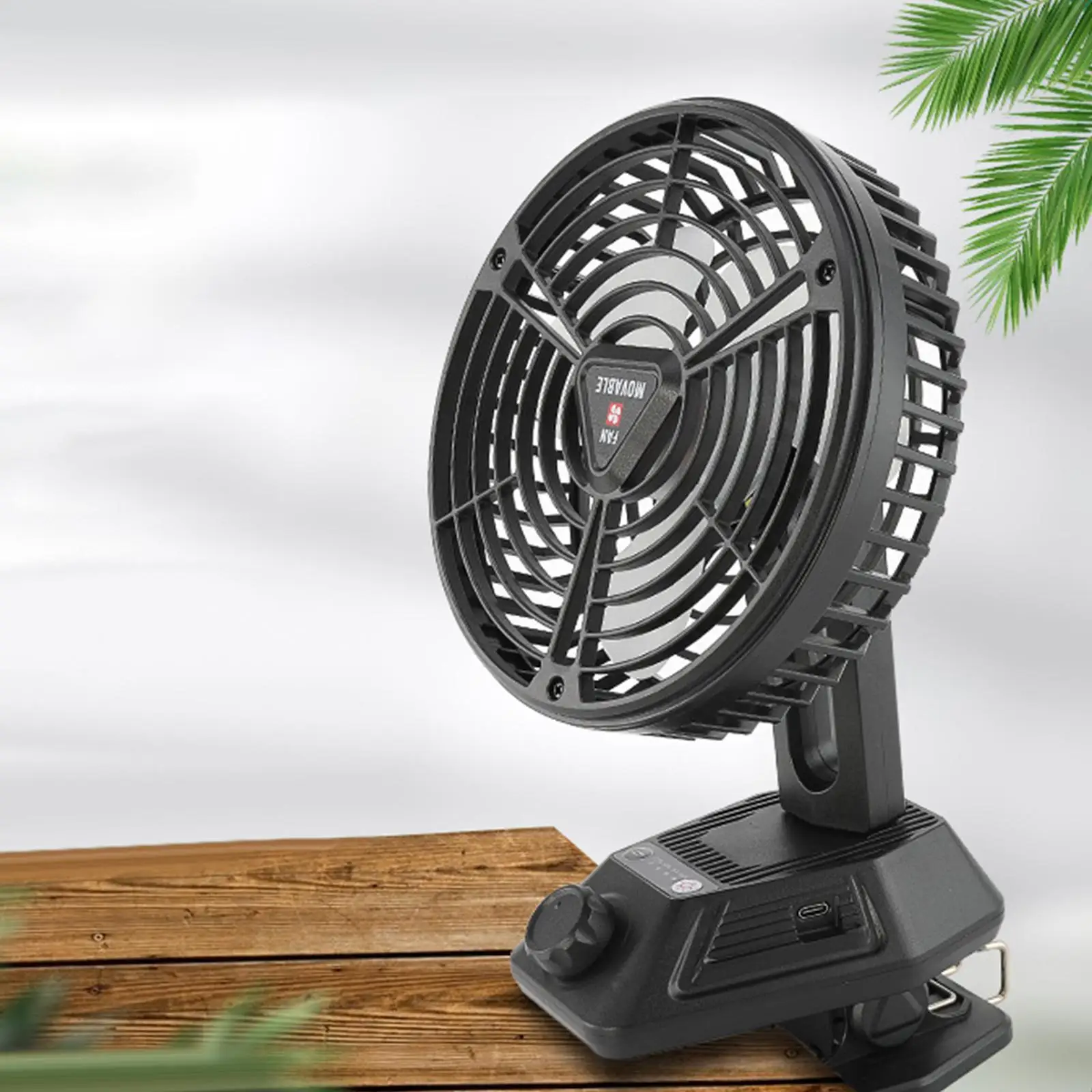 

Fan USB Rechargeable Rotation Night Light Cooling for Stroller
