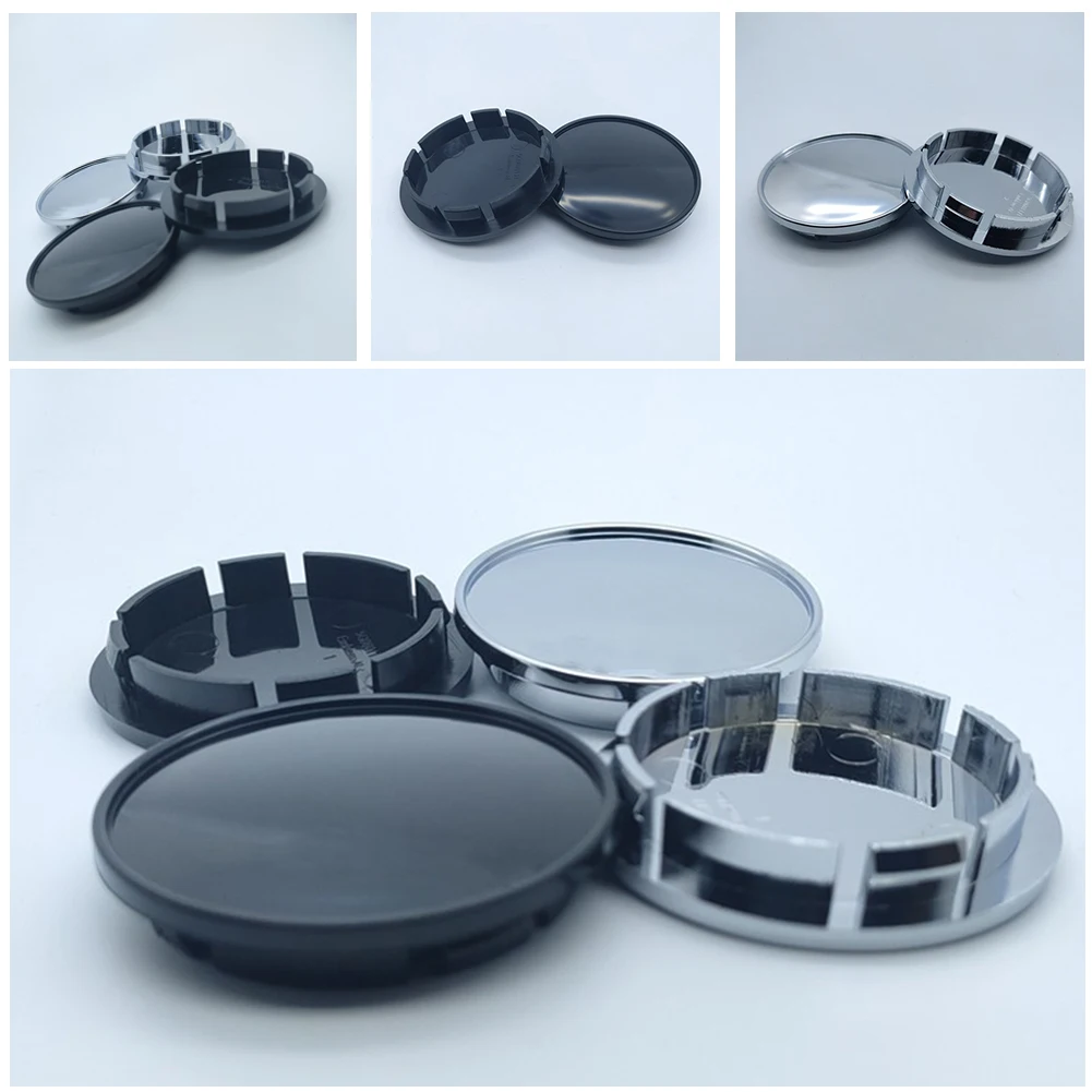 

4x ABS Black Car Wheel Center Caps 65mm 55.5mm 57mm 12mm Auto Replacement Parts Wheels Tires & Parts Durable Easy Install New