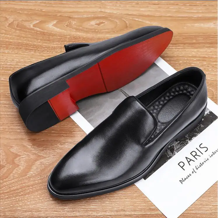 

Лоферы с красной подошвой, Мужская обувь из искусственной кожи, модная деловая Повседневная Женская универсальная простая Легкая классическая Классическая обувь