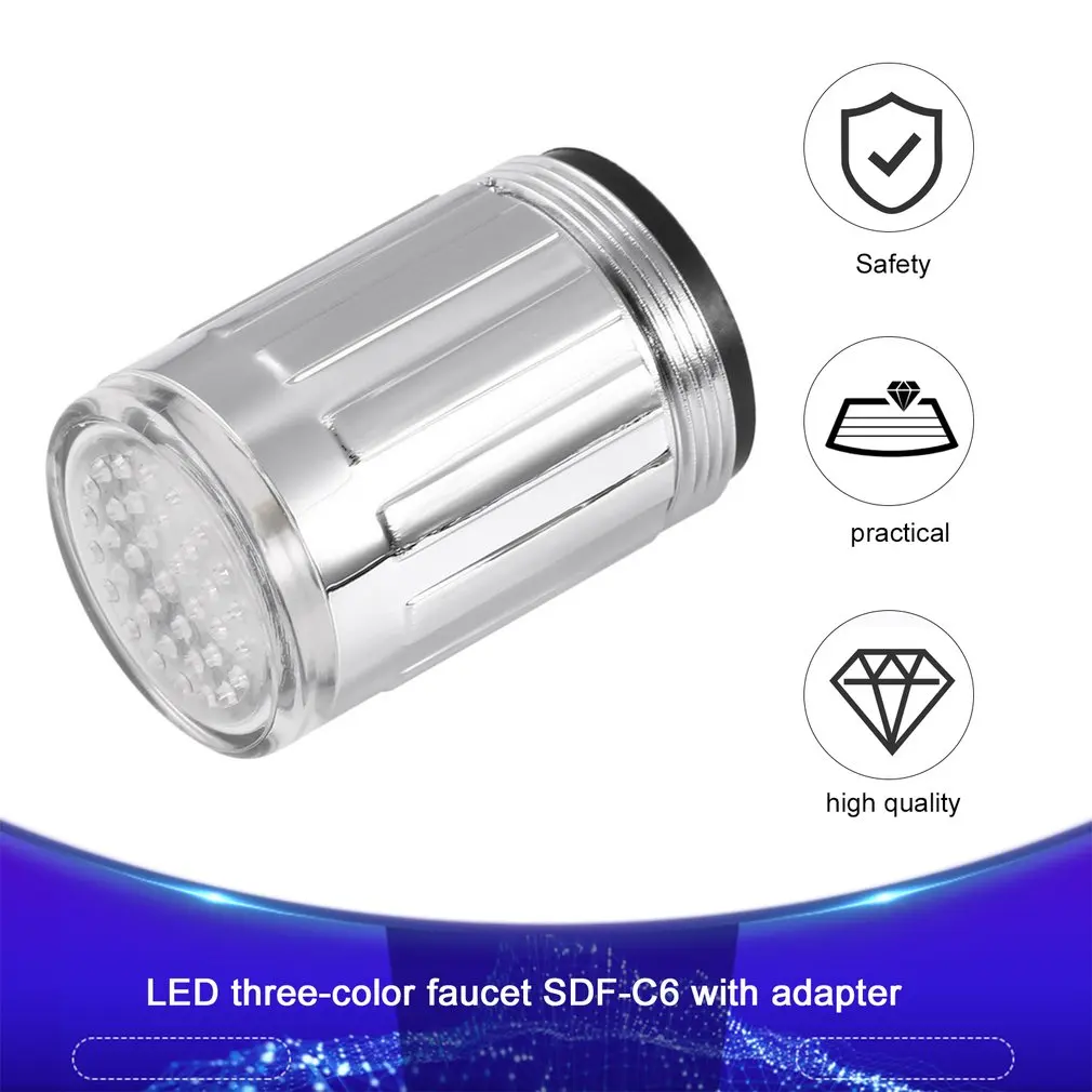 

Temperature Sensor LED Light Water Faucet Creative Spraying Faucet Filter Nozzle For Kitchen Bathroom
