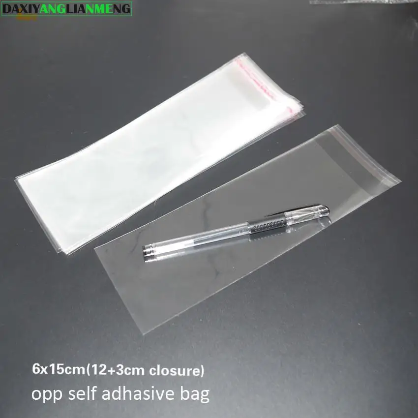 

Прозрачные одноразовые пакеты BOPP/Py/ Cellophane 6x15 см (12 + 3), 500 шт.
