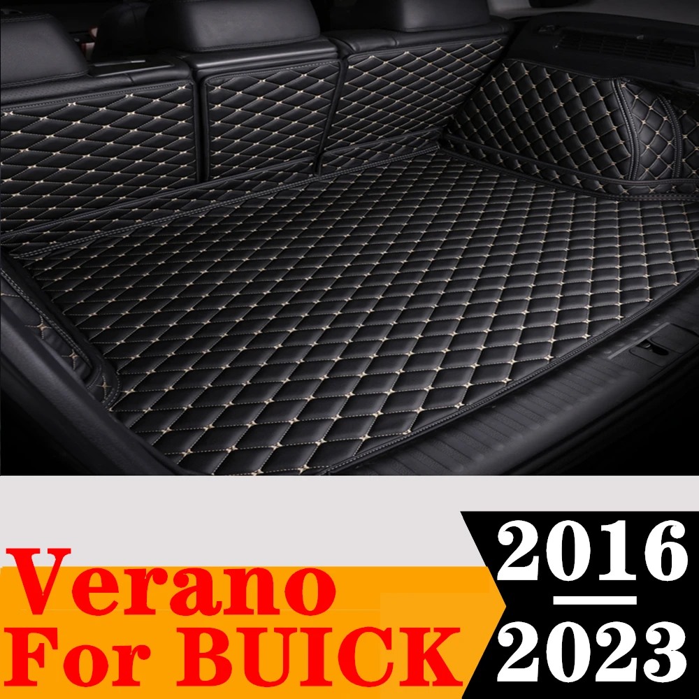 

Sinjayer Waterproof Highly Covered Car Trunk Mat Tail Boot Pad Carpet Cover High Side Cargo Liner For BUICK Verano 2016 17-2023