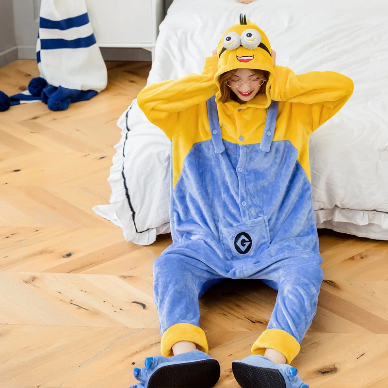 Men's Homewear Couple Pajamas Flannel Plus Velvet Thickening Can Be Outdoors Suitable For Four Seasons Casual Breathable Onesie