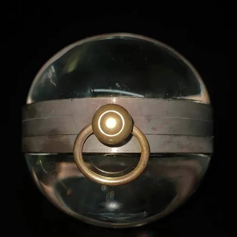 Фото Ретро часы 5 см латунный стеклянный шар механические древние римские украшения для стола №4