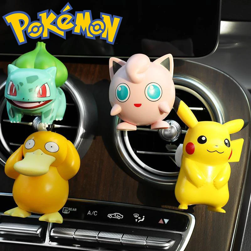 

Pokemon Car Perfume Pikachu Squirtle 3D Anime Figures Fragrance Clip Air Conditioner Outlet Freshener Cars Interior Aromatherapy