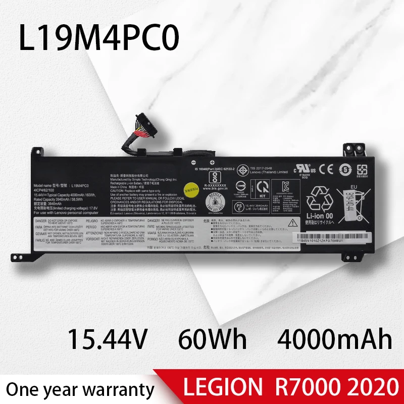 

Оригинальный аккумулятор для ноутбука Lenovo Rescue er Y7000 R7000 2020 Legion 5 15IMH05H 5 Y550 15ARH L19M4PC0 L19C4PC0 L19L4PC0 L19S4PC0