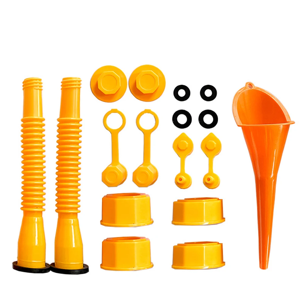

Screw Collar Smoothly Flow Vent Cap Durable Plastic Gas Can Spout Replacement Bendable Nozzle Funnel Sealing Stopper Yellow