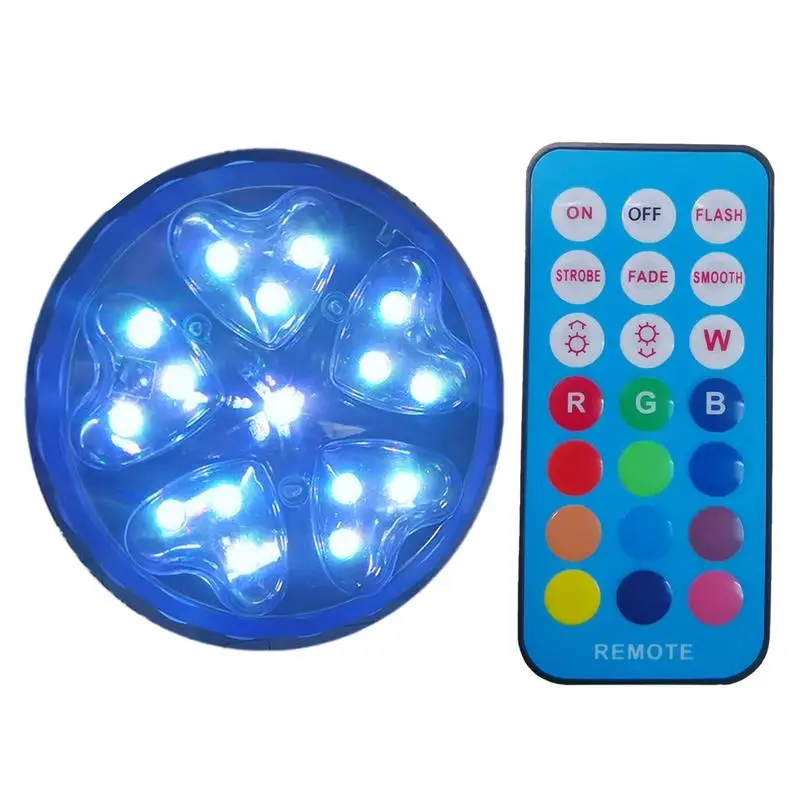 

Outdoor LED Underwater Lights Upgraded IP68 Waterproof Pool Light Durable Accurate Remote Control Submersible LED Lights