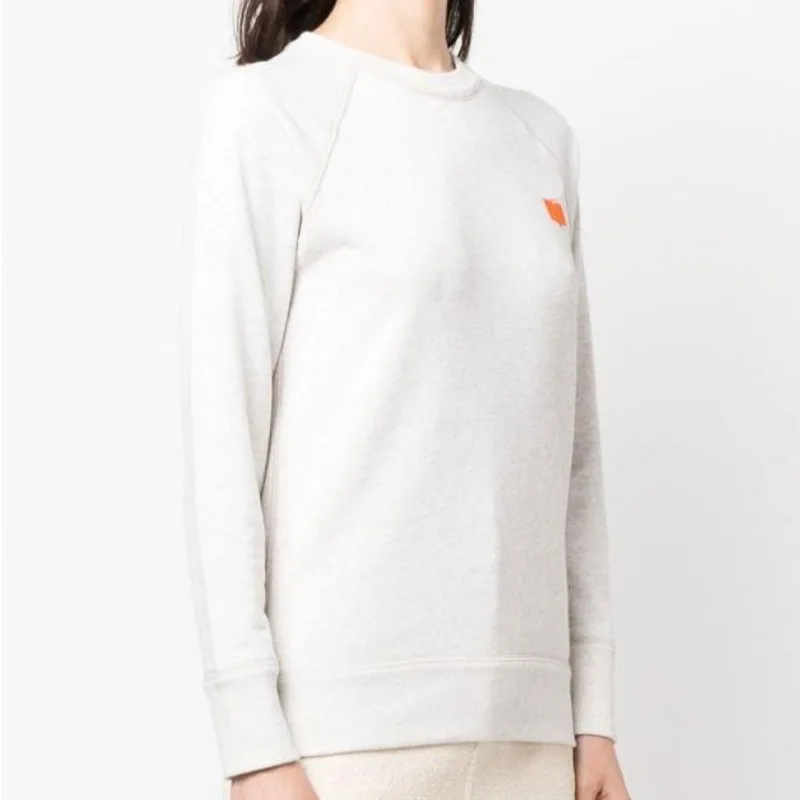 

2022 autumn new products casual sports wind small flocking printed pullover round neck shirt loose long-sleeved sweater terry