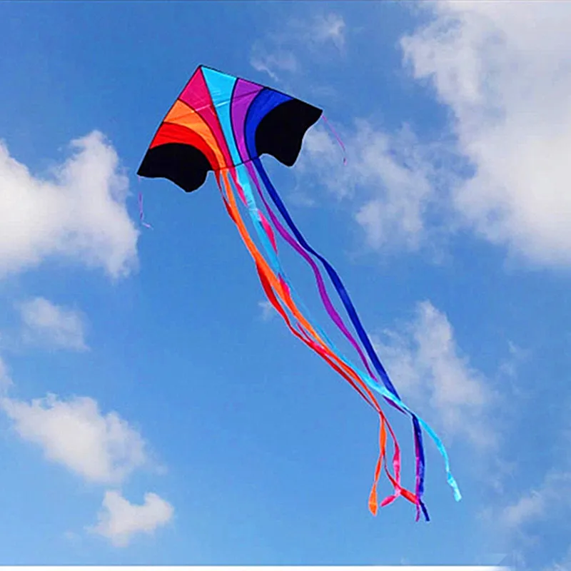 Бесплатная доставка Радужный воздушный змей с длинным хвостом уличные игрушки