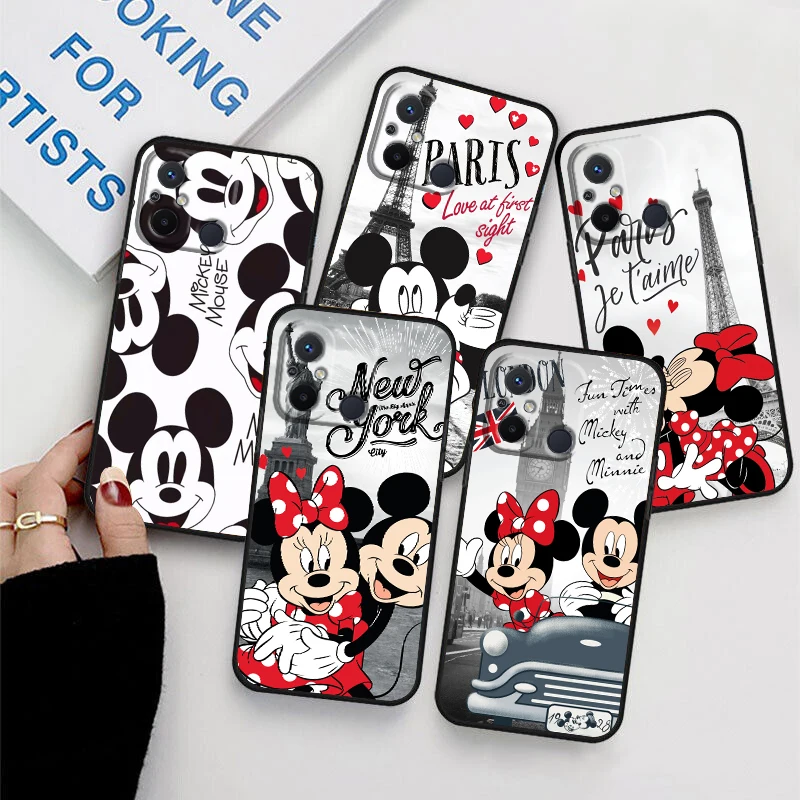 

Mickey Minnie in New York For Xiaomi Redmi 12C 11 A1 Plus 10 10X 9T 9C 9C 8 7 6 4G 5G Silicone TPU Soft Black Phone Case Fundas