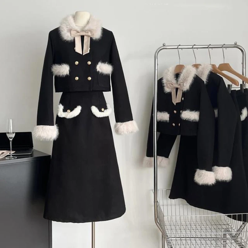 Элегантные женские комплекты из 2 предметов на хлопковой подкладке корейские