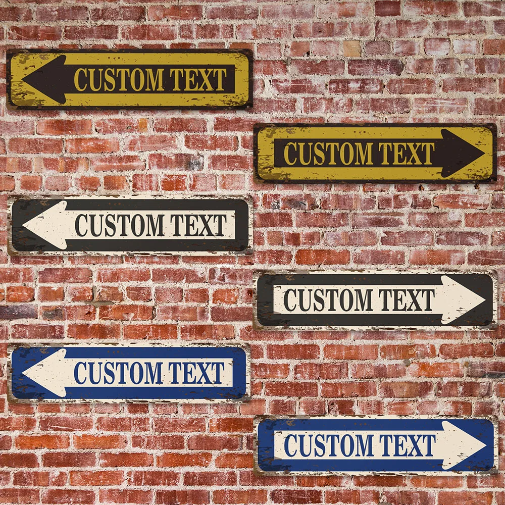 Персонализированный металлический уличный знак из алюминия