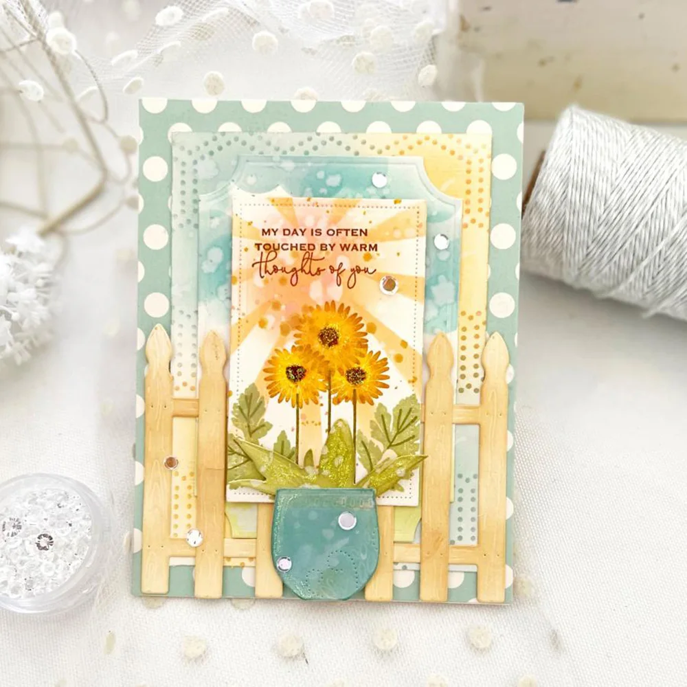 ła ramka ogrodzeniowa wykrojniki do metalu dla majsterkowiczów album scrapbookingu papierowa dekoracja kartek rzemiosło tłoczenie 2022 nowe