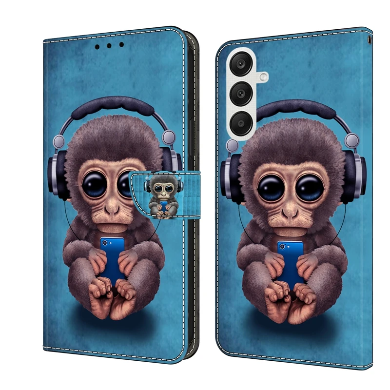 Фото Чехол-книжка с рисунком для Samsung A57 5G SM-A576B, чехол-кошелек для Samsung Galaxy A57 A 57 SM-A576W A576Z, Funda №3