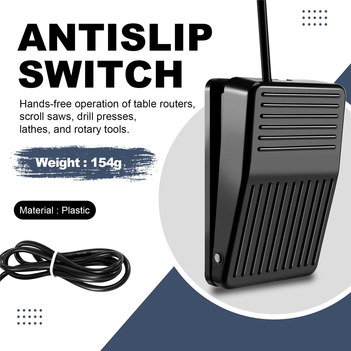 AC 250V 10A SPDT NO NC нескользящий пластиковый Мгновенный переключатель ножной педали