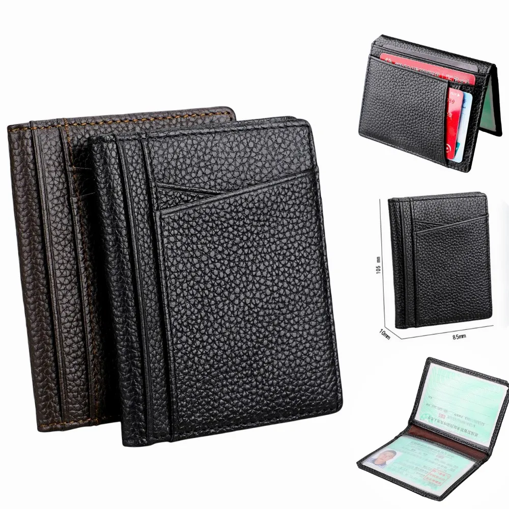 

Модный кожаный мини-кошелек с несколькими отделениями, вместительная сумка для карт, футляр для водительских прав и кредитных карт, короткий Футляр для карт, оптовая продажа