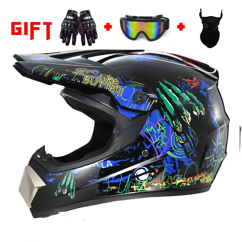

Motorcycle helmet+gift color-changing sunglasses riding gloves mask fashion safety bike suit for men women latest.