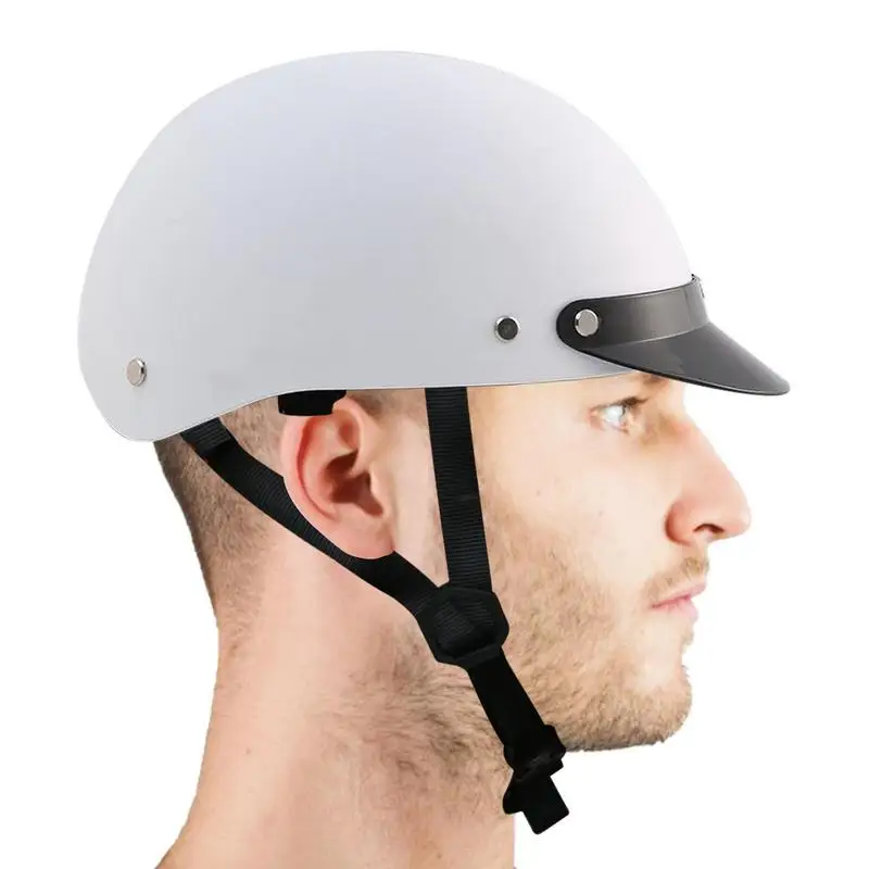

Cycling Helmet Baseball Style Motorcycle Half Helmet Safety Hard Hat For Cafe Racer Chopper Scooter Half Face Vintage Summer Hot