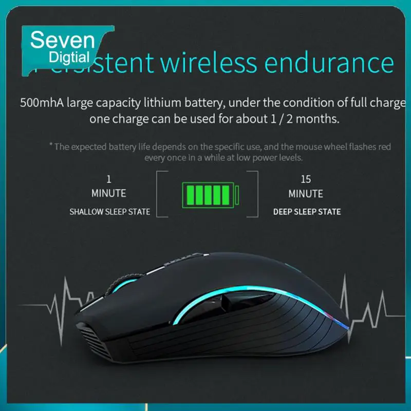 

Usb Mechatronics High Capacity Lithium Battery Computer Mouse 6-button Rechargeable Wireless Mouse Rechargeable