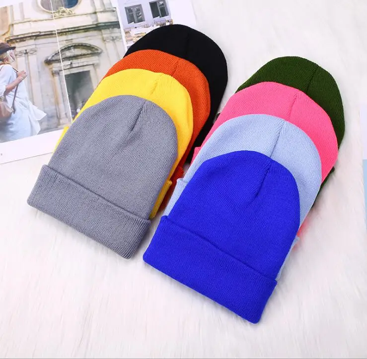 

Winter Hats for Unisex New Beanies Knitted Solid Cute Hat Lady Autumn Female Beanie Caps Warmer Bonnet Men Casual Cap Wholesale